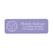 Étiquette Modern Trendy Volleyball Return Address (Devant)
