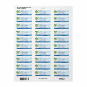 Étiquette Modern Watercolor Beach Adresse de retour (Feuille entière)