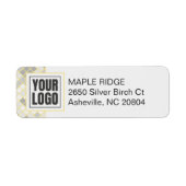 Étiquette Modern Yellow & Gray Geometric Address Label (Devant)
