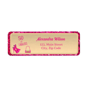 Étiquette Moderne 50& Fabuleux talons hauts Glitterie rose o