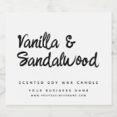 Étiquette moderne à bougie de soja blanc (Étiquettes simples)