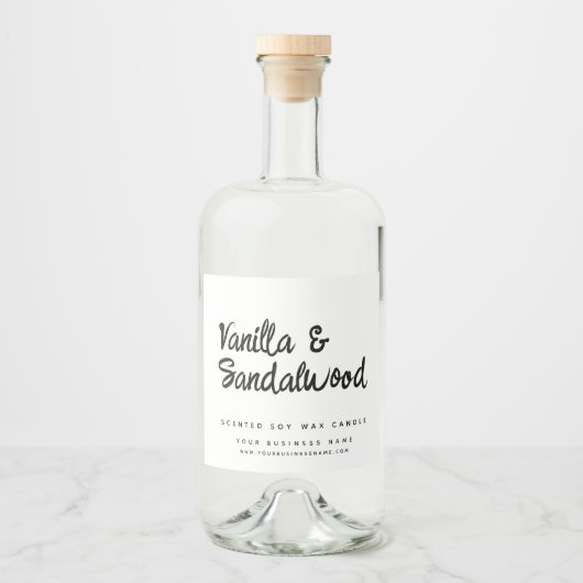 Étiquette moderne à bougie de soja blanc (Devant)