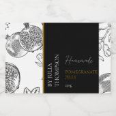 Étiquette moderne à la gelée de grenade maison (Étiquettes simples)