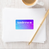 Étiquette Moderne Adresse de Retour Ombre Violette (En situation)