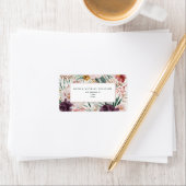 Étiquette Moderne aquarelle florale élégant personnalisé (En situation)