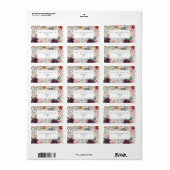 Étiquette Moderne aquarelle florale élégant personnalisé (Feuille entière)