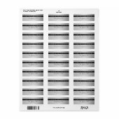 Étiquette Moderne aspect simple argent Adresse de retour (Feuille entière)