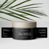 Étiquette moderne Black Blanc Bain Corps Jar Wrapp