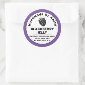 Étiquette moderne Blackberry Jam ou Jelly Canning  (Sac)