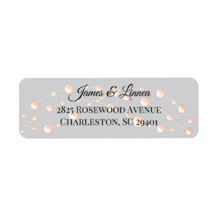 Étiquette Moderne Blush ivoire Romantique Pearl Neutre Maria