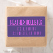 Étiquette Moderne Bold Magenta & Ultra Violet (En situation)