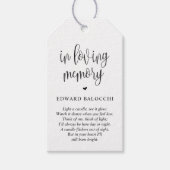 Étiquette moderne, Bougie commémorative, Service f (Devant)