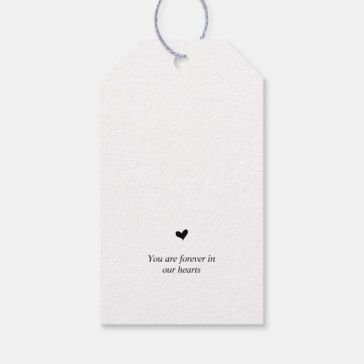 Étiquette moderne, Bougie commémorative, Service f (Dos)