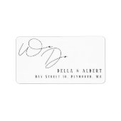Étiquette Moderne calligraphique Nous faisons adresse de ret (Devant)