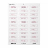 Étiquette Moderne Ce Livre Appartient À Nom (Feuille entière)