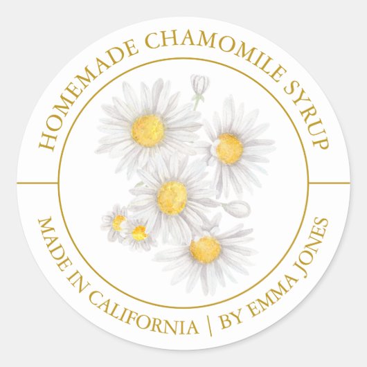 Étiquette moderne Chamomile (Devant)