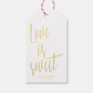 Étiquette moderne ChicGold "L'amour est doux" Mari