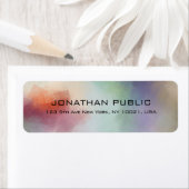 Étiquette Moderne coloré Abstrait élégant Modèle personnalis (En situation)