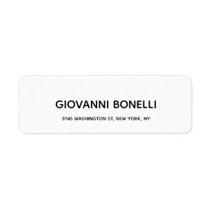 Étiquette Moderne Créative Professionnelle Plat Blanc Noir