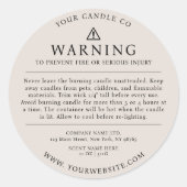 Étiquette moderne d'avertissement d'emballage de b (Devant)