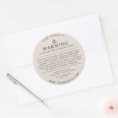 Étiquette moderne d'avertissement d'emballage de b (Enveloppe)