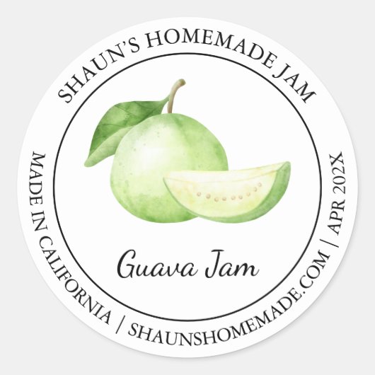 Étiquette moderne de la confiture de goyave (Devant)