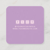 Étiquette Moderne de Marque de Luxe en Rose Lilas (Dos)