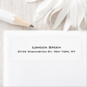 Étiquette Moderne Design Professionnel Plat Simple Blanc (En situation)