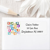 Étiquette moderne du milieu du siècle atomique (En situation)