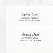 Étiquette Moderne écrit à la main Basic 02. Adresse de l'exp