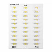 Étiquette Moderne élégant Brush Jaune clair Monogramme de sc (Feuille entière)