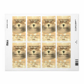 Étiquette Moderne élégant logo or brillant abeille pot de mi (Feuille entière)