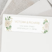 Étiquette Moderne Elégant Mariage de verdure fleurie