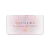 Étiquette Moderne Élégant Pastel Couleurs Simple Modèle (Devant)