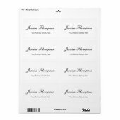 Étiquette Moderne élégant Plain Simple Professionnel (Feuille entière)