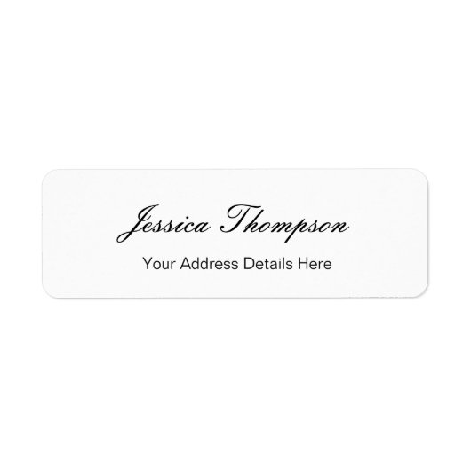 Étiquette Moderne élégant Plain Simple Professionnel (Devant)