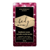 Étiquette Moderne élégant script scintillé corps beurre étiq (Devant)