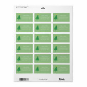 Étiquette Moderne Élégant Simple Noël Adresse de retour (Feuille entière)
