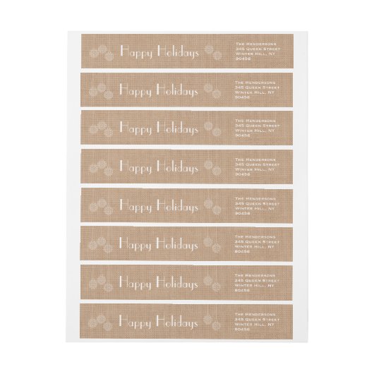 Étiquette moderne enveloppé - marron (Feuille)