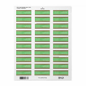 Étiquette moderne et élégant, vert et monogrammé (Feuille entière)