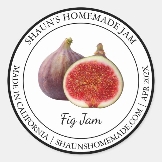 Étiquette moderne Fig Jam (Devant)