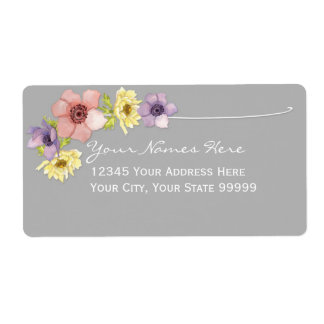 Étiquette Moderne Floral Rustique Lettré Typographie Printem