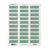 Étiquette Moderne Floral Wreath Salutations Postage (Feuille entière)