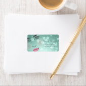 Étiquette Moderne Glamour Design Vert, Bokeh, Visage de fill (En situation)