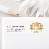 Étiquette Moderne Gold Foil Stylish Graduate | Graduation (En situation)