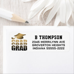 Étiquette Moderne GRAD Casquette Gradient Black Gold Adresse
