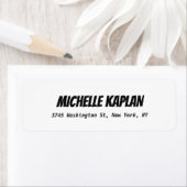 Étiquette Moderne Gras Élégant Noir & Blanc (En situation)