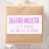 Étiquette Moderne Gras Magenta & Blanc (En situation)