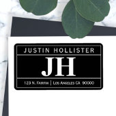 Étiquette Moderne Gras Professionnel | Noir et blanc