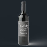 Étiquette moderne Happy 40th Birthday Wine Bottle<br><div class="desc">Un étiquette moderne,  simple,  tendance typographie style bouteille de vin de style  adapté aux hommes et aux femmes. Ils sont parfaits pour l'anniversaire de vos amis,  de votre famille ou de vos proches.</div>